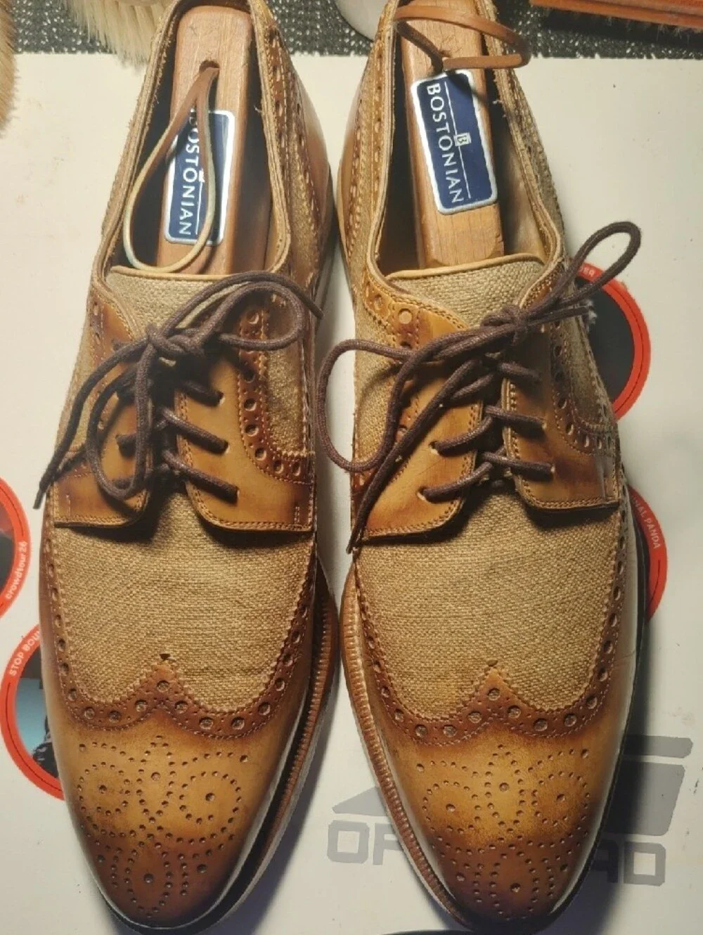 Magnanni Brown & Tan Brogue Wingtip Derbys